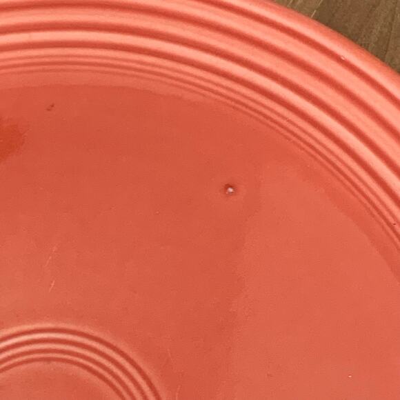 Fiesta Fiestaware Retired Persimmon Handled Cake Plate Hostess Plate 1995-2008 - Picture 4 of 7